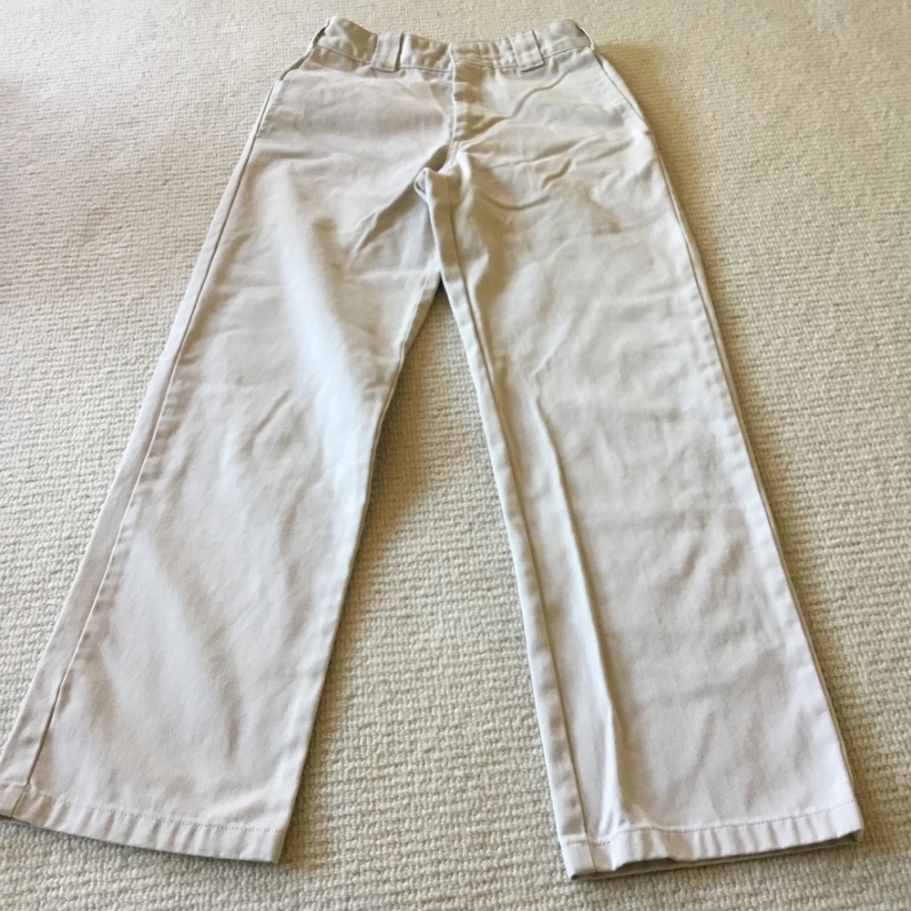 Dickies Girls' Wide-Leg Chinos in Light Tan